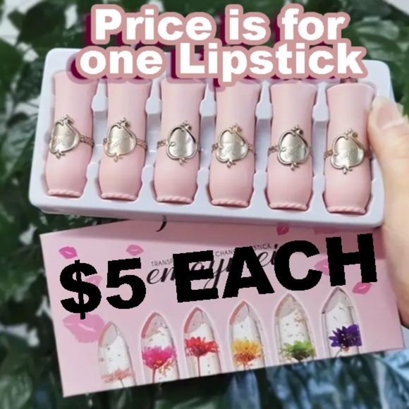 One Crystal Flower Jelly Lipstick -Long-Lasting, Magic Temperature Changes Color - Picture 1 of 6